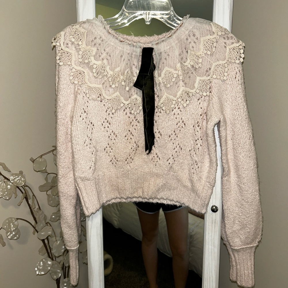 FREE PEOPLE Hold Me Closer Pink Pearl
Sweater - Picture 6 of 8